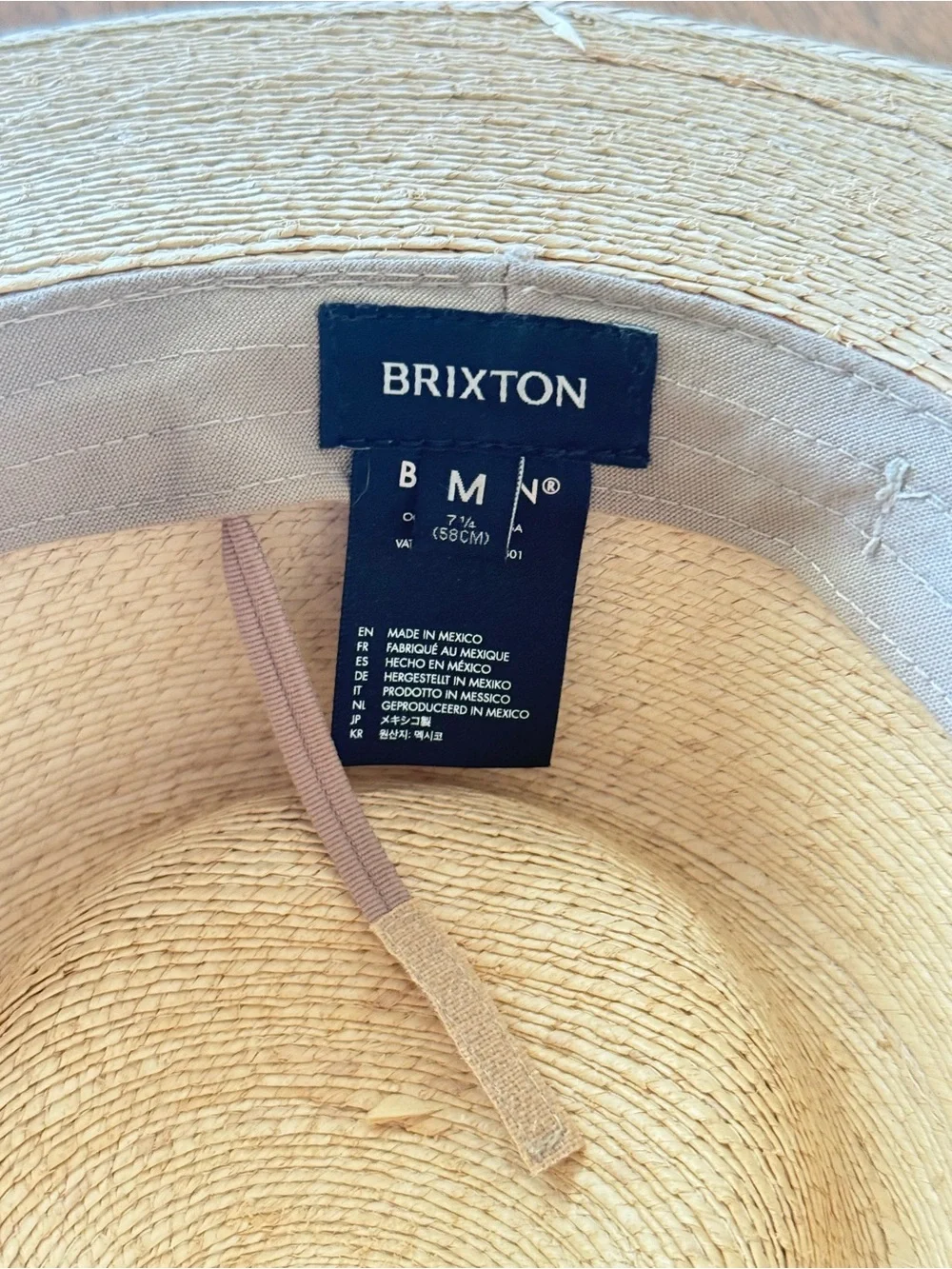 Brixton Natural Straw Fedora Hat